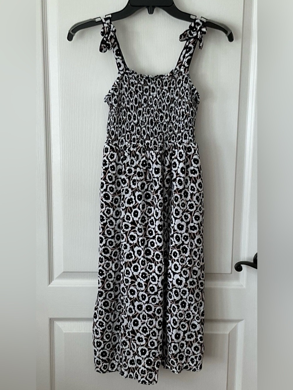 Diane Von Furstenberg Girls XL 14/16 Maxi Dress Tie Shoulder Poppy